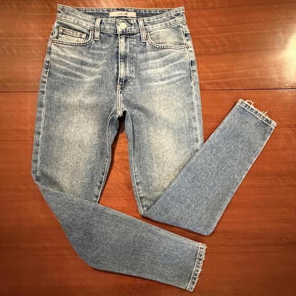 Joe's Jeans Denim - Joe's Jeans High Rise Skinny Ankle Siyeh Blue Distressed Hem Stretch Jeans 26